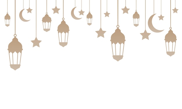 Ramadan kareem design Ramadan vector illustration with mosque and lantern Islamic background for holy month ramadan celebration