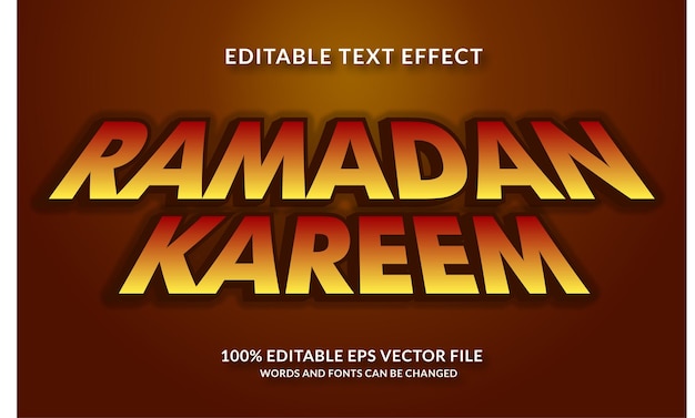 Ramadan Kareem Editable Text Effect