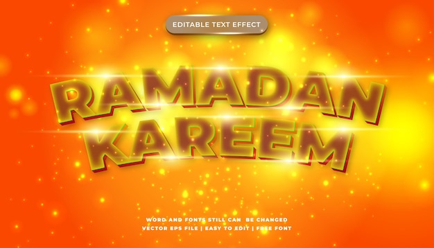 ramadan kareem editable text effect