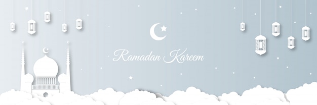 Ramadan kareem eid banner background