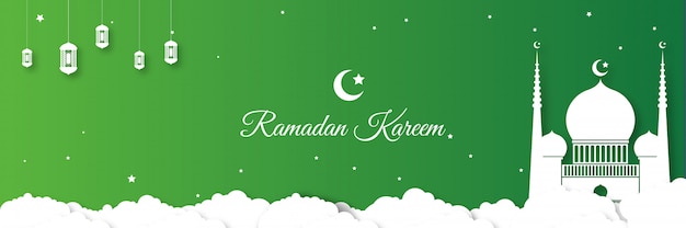 Ramadan kareem eid banner background