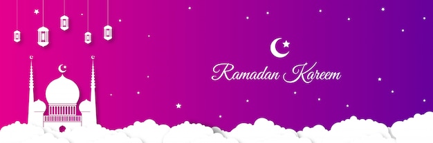 Ramadan kareem eid banner background