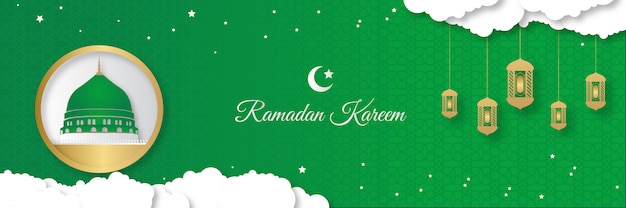 Ramadan kareem eid banner background