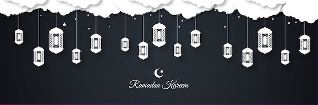 Ramadan kareem eid banner background