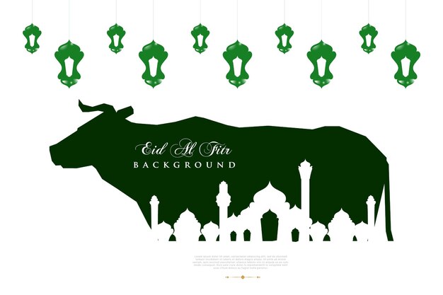 Vector ramadan kareem eidal fitr poster template with ornament lettern and mosque vector background design