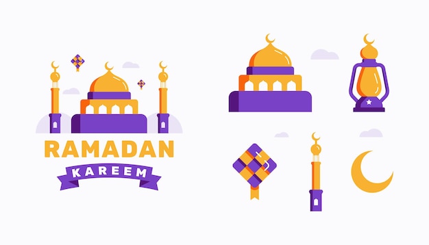 Ramadan Kareem Flat Illustration