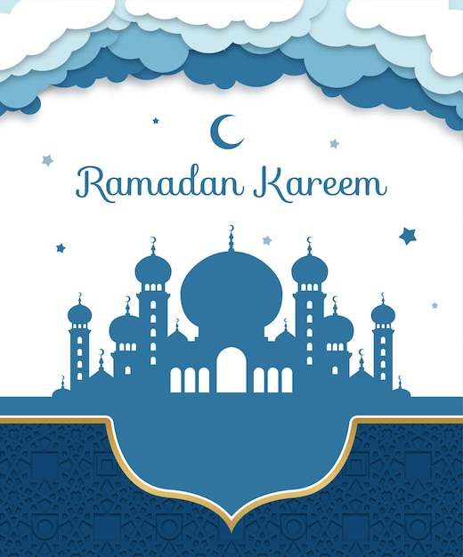 Ramadan kareem gold background template