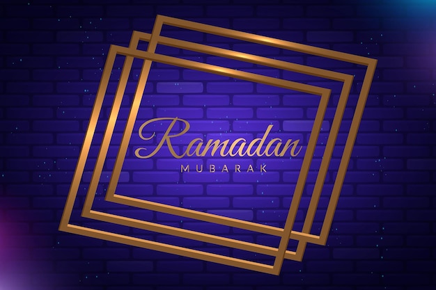 Ramadan Kareem Golden Design Template