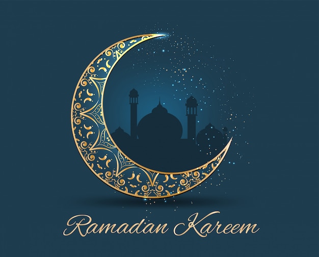 Vector ramadan kareem golden ornate