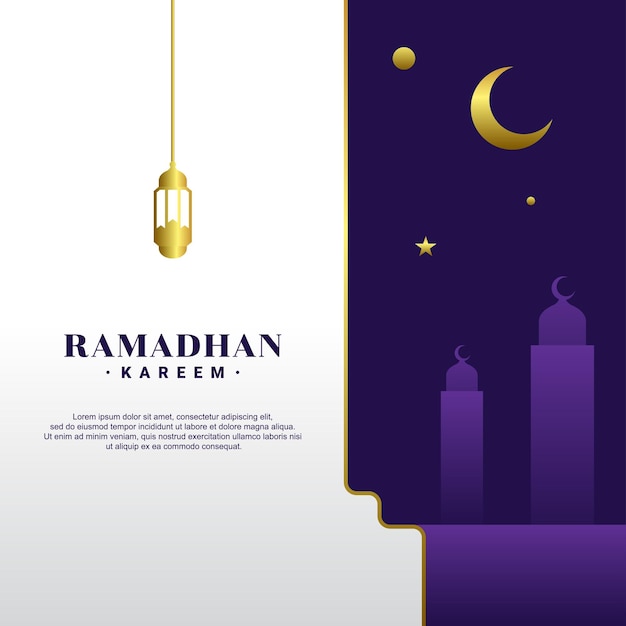 Ramadan Kareem Gradient Illustration Design