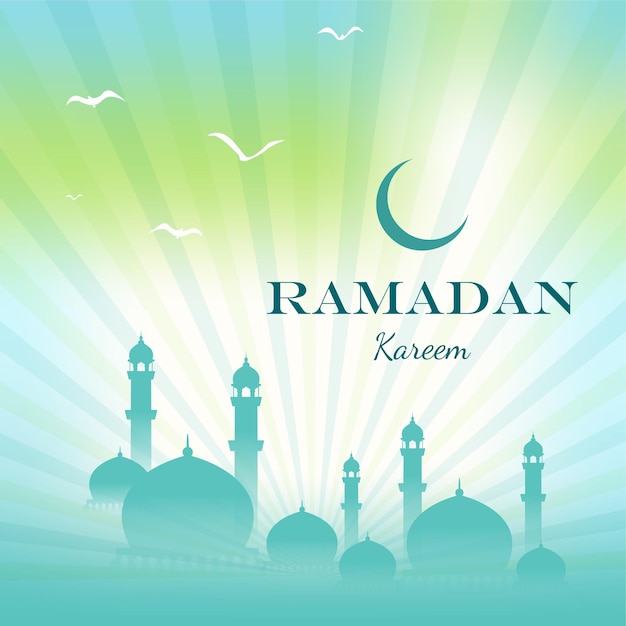 Ramadan Kareem Greeting Background Islamic with Arabic Pattern