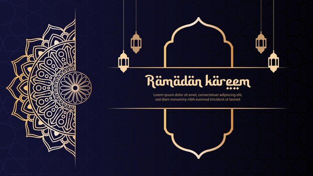 Vector ramadan kareem greeting card background