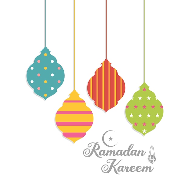 Ramadan Kareem greeting card for the celebration of Muslim community festival