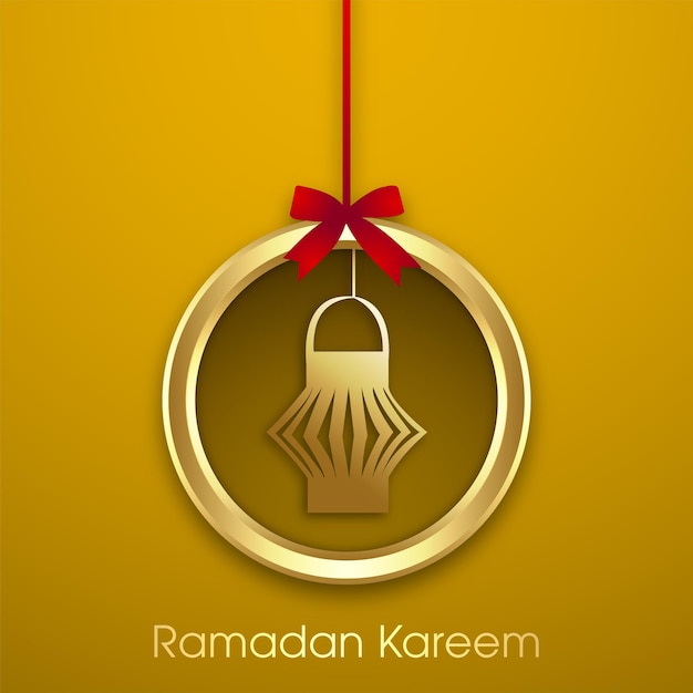 Ramadan Kareem greeting card for the celebration of Muslim community festival