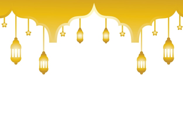 Ramadan Kareem greeting design Islamic with lantern star and moon