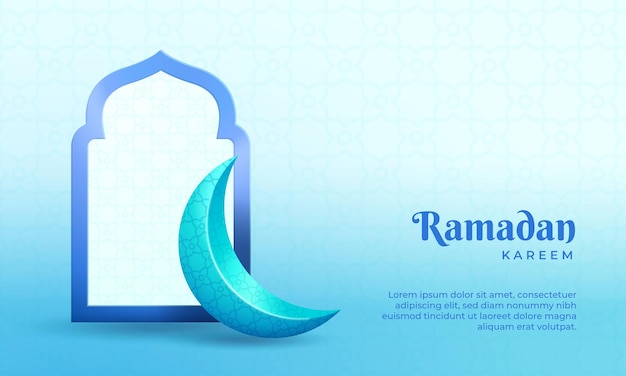 Ramadan Kareem holy month of ramadan 3d islamic background for banner