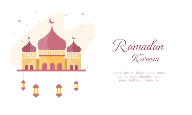 ramadan kareem illustration vector design for islamic new year event