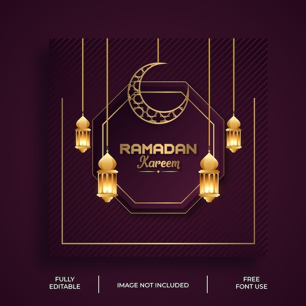 Ramadan Kareem Instagram or social media posts template