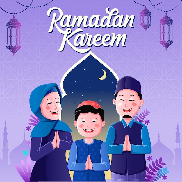 Ramadan Kareem Islamic Background vector Happy Islamic New Hijri Year Graphic design for the decoration of gift certificates banners and flyer