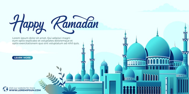 Ramadan Kareem Islamic Background vector. Happy Islamic New Hijri Year.