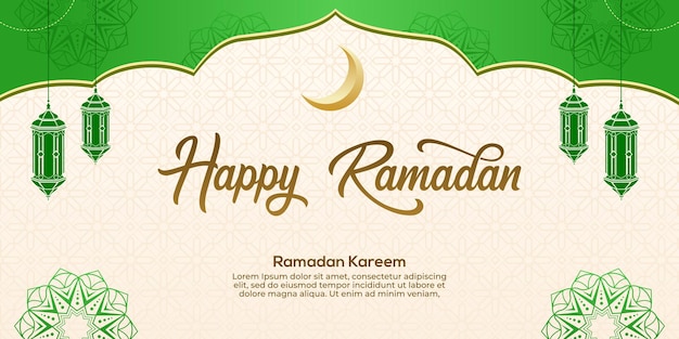 Ramadan Kareem Islamic Background vector. Happy Islamic New Hijri Year.