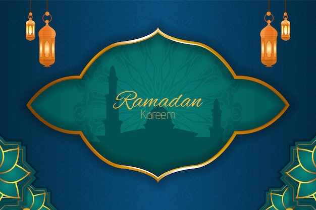 Ramadan kareem islamic background with element