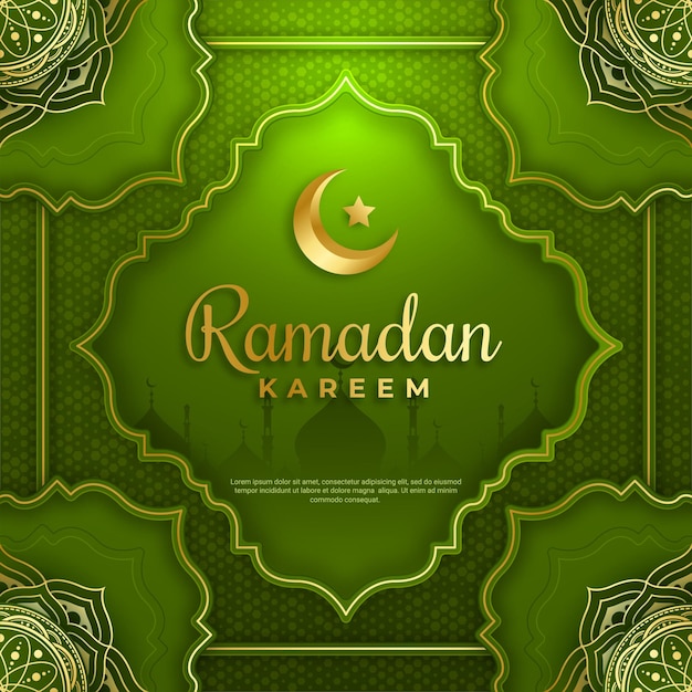 Ramadan kareem islamic greeting card background