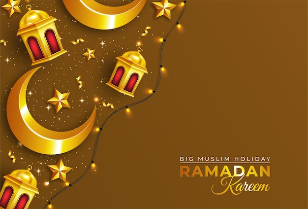 Ramadan kareem islamic greeting card background