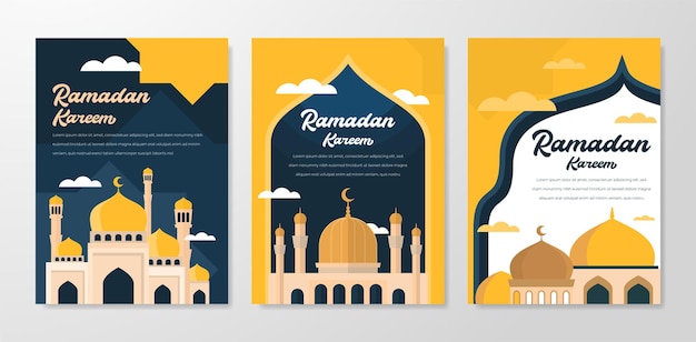 ramadan kareem islamic poster design with arabic style and arabian pattern background, eid mubarak