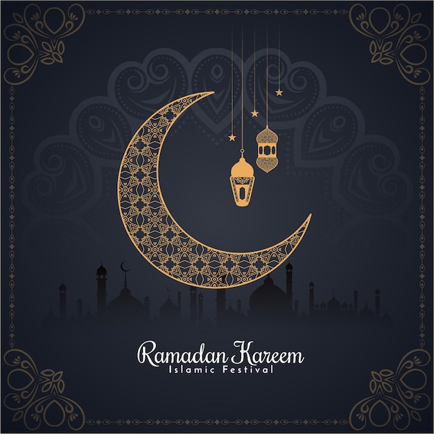 Vector ramadan kareem islamic religious classic background design vector