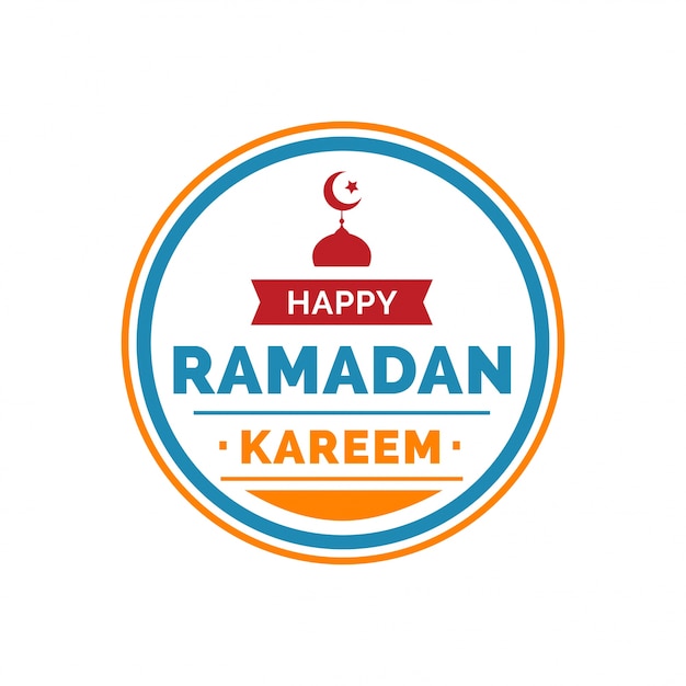 Ramadan Kareem Lettering in Round Frame