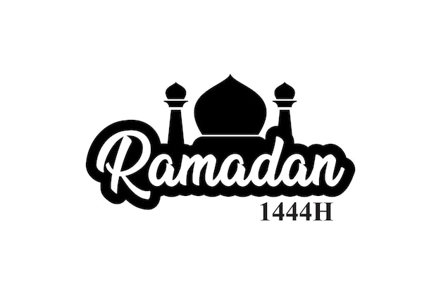 Ramadan kareem logo design islamic mosque dome