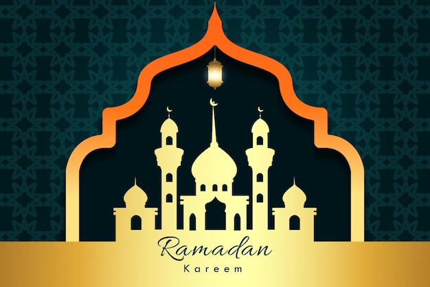 Ramadan Kareem Luxury with Pattern Background