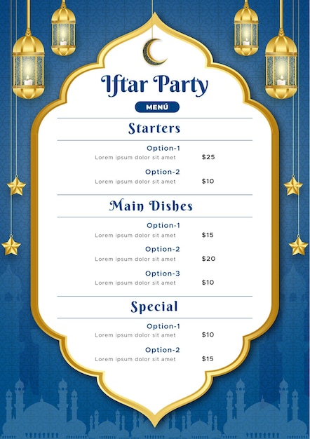 Ramadan kareem party print template