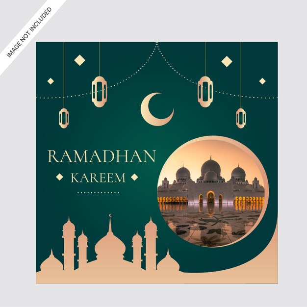 Vector ramadan kareem social media promotion instagram post design template