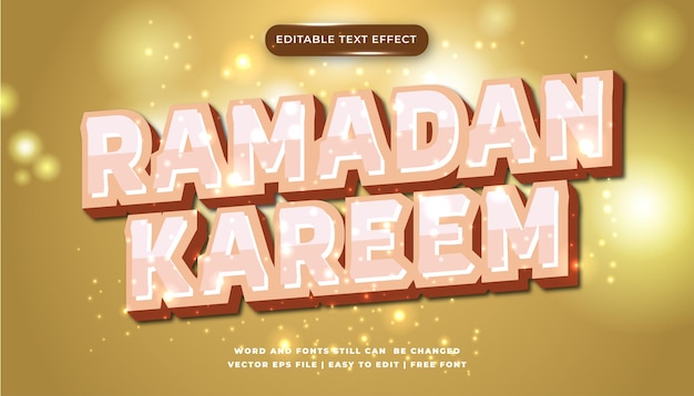 Ramadan Kareem text effecT shiny gold