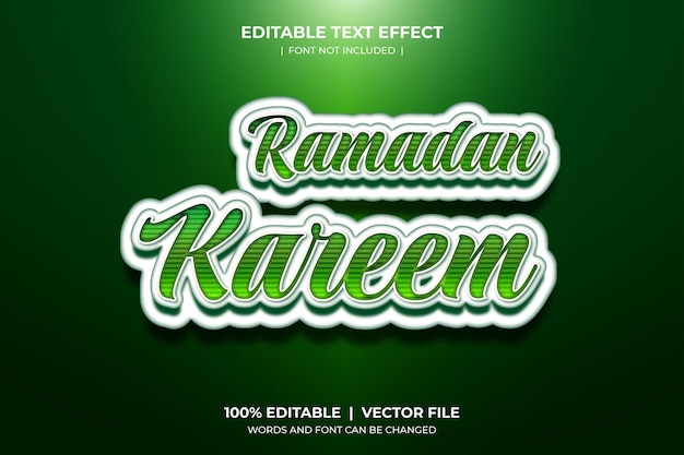 Ramadan kareem text style effect