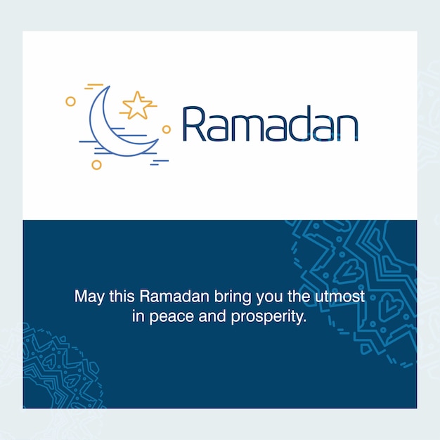 Ramadan Kareem Vector Greeting Card Background