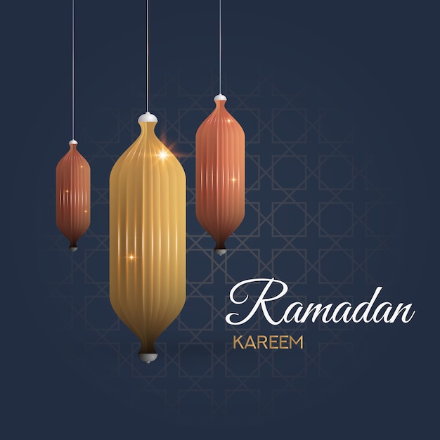 Ramadan kareem vector illustration poster