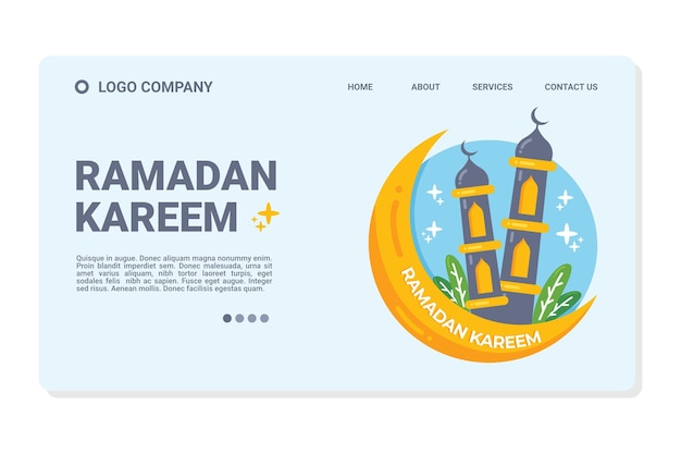 Ramadan Kareem Web Template and Landing Page