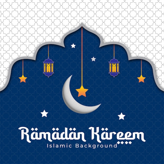 Ramadan kareem wishes card vector background with a mandala pattern