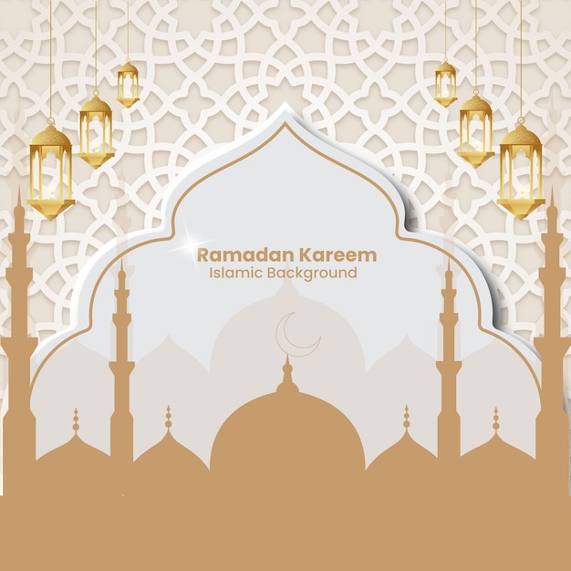 Ramadan Kareem with mosque design 2023