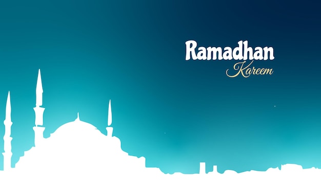 Ramadan kareem with mosque