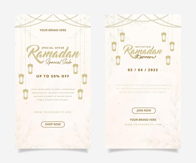 Ramadan karem instagram stories collection minimal concept