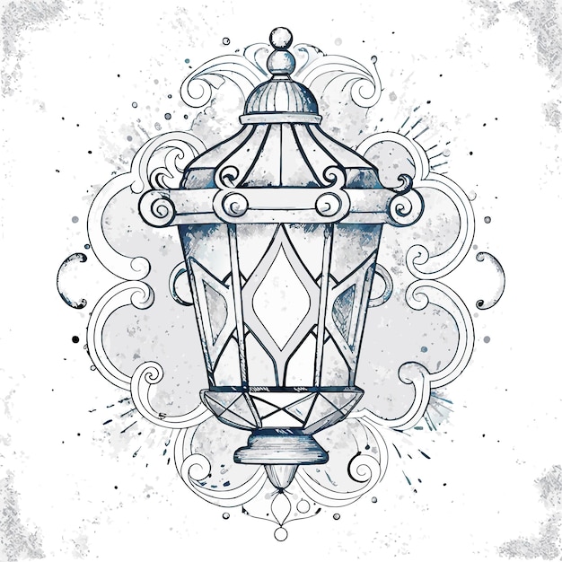 Ramadan lantern vector art illustration ai generator