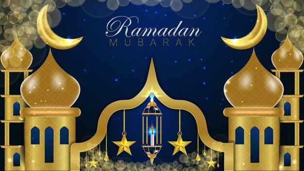 Ramadan luxurious and golden background design