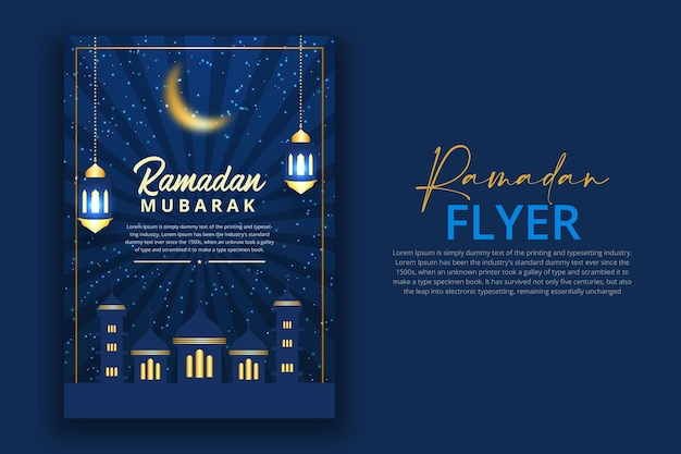 Ramadan Mubarak flyer design