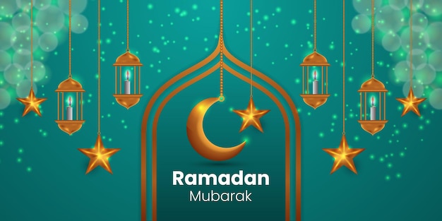 Ramadan Mubarak Islamic Background Design