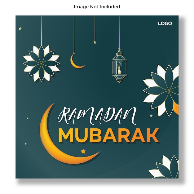 Ramadan Mubarak Social Media Post banner Premium vector