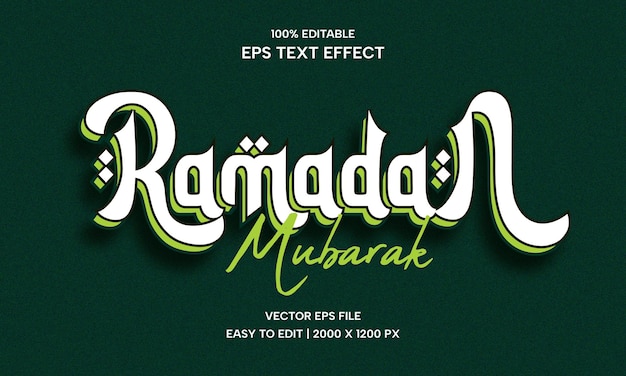 Ramadan Mubarak Text Effect